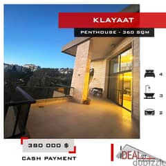 Furnished penthouse for sale in klayaat 360 SQM REF#NW56270