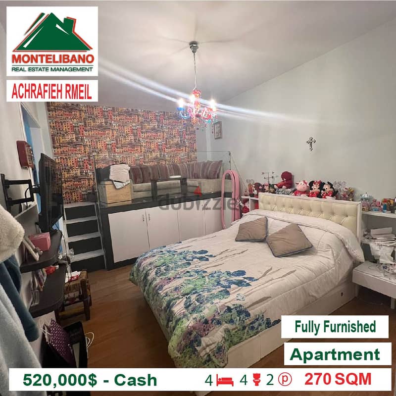 520,000$ Cash payment!!! Apartment for sale in Achrafieh Rmeil!! 3