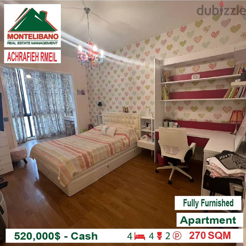 520,000$ Cash payment!!! Apartment for sale in Achrafieh Rmeil!! 4