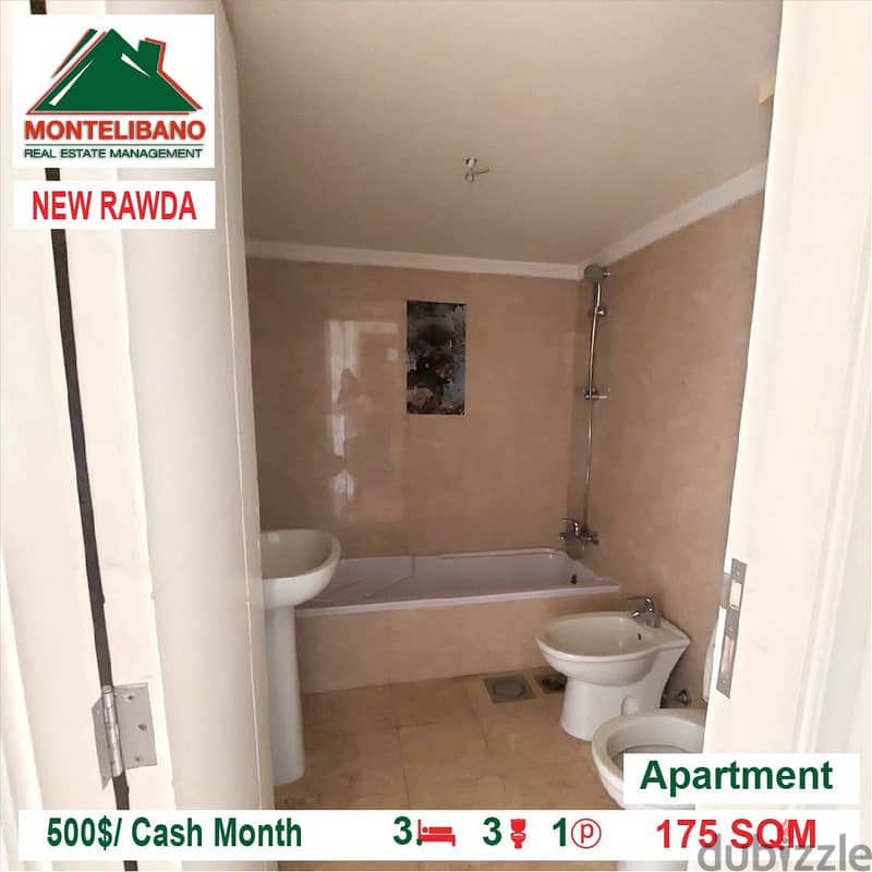 500$/Cash Month!!! Apartment for rent in New Rawda!!! 2