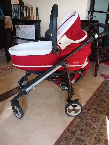 peg perego 3 in 1 system stroller, car seat, port bebe(bassinet) 2