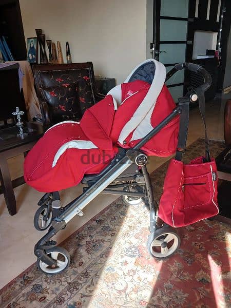 peg perego 3 in 1 system stroller, car seat, port bebe(bassinet) 4