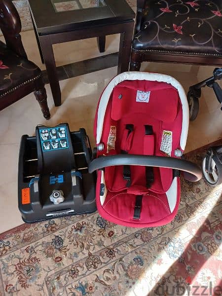 peg perego 3 in 1 system stroller, car seat, port bebe(bassinet) 6