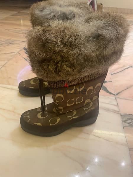 Coach fur sales lined boots