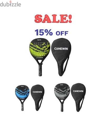 CAMEWIN Carbon & Glass Fiber Padel Tennis Racket EVA Soft Face