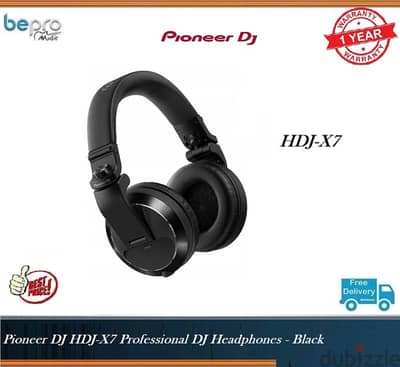 Pioneer DJ HDJ-X7 Professional DJ Headphones - Black