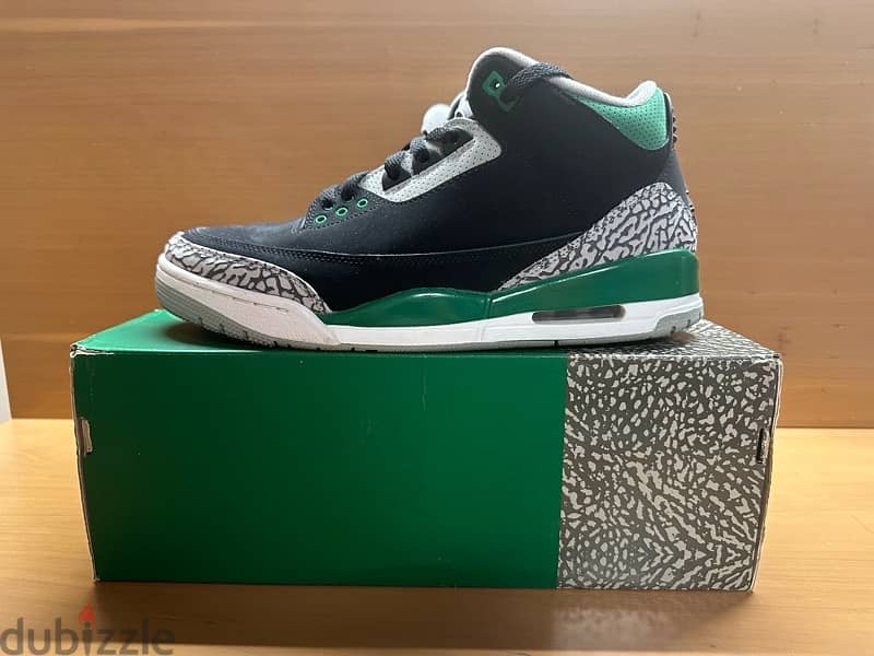 air Jordan 3 pine green size 44 1