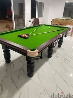 Stone Carving wood Pool table