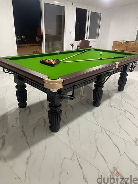 Stone Carving wood Pool table 1