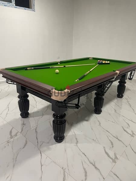 Stone Carving wood Pool table 3
