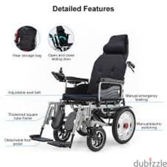 Foldable Electric Wheelchair w/Adjustable Backrest 0
