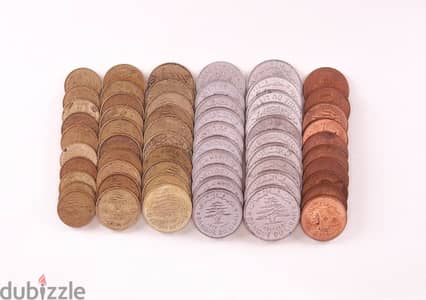 60 old lebanese coins