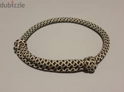 Paracord Slide Knot bracelet. Black and white 0
