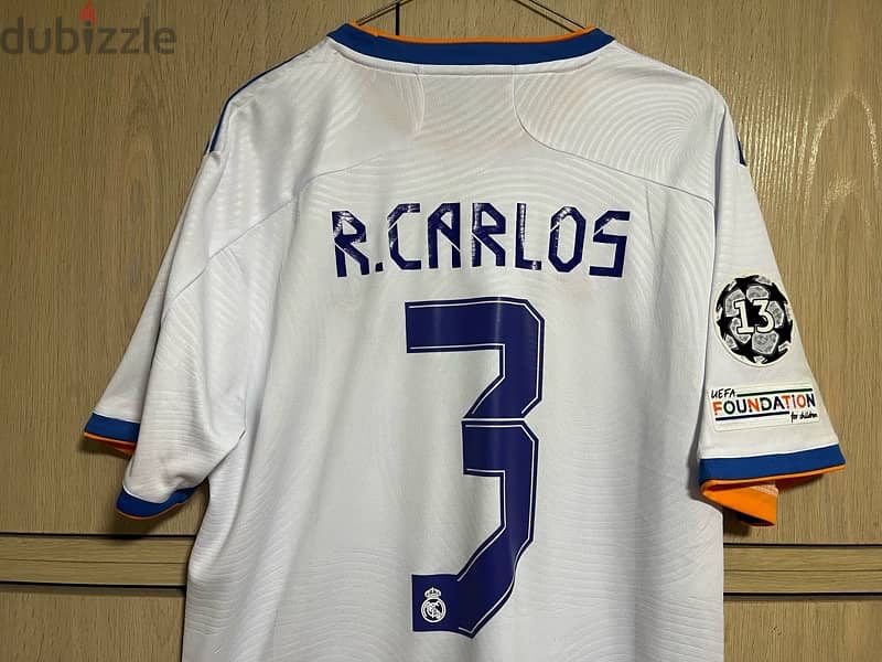R. Carlos Real Madrid 2022 home limited edition adidas jersey 1