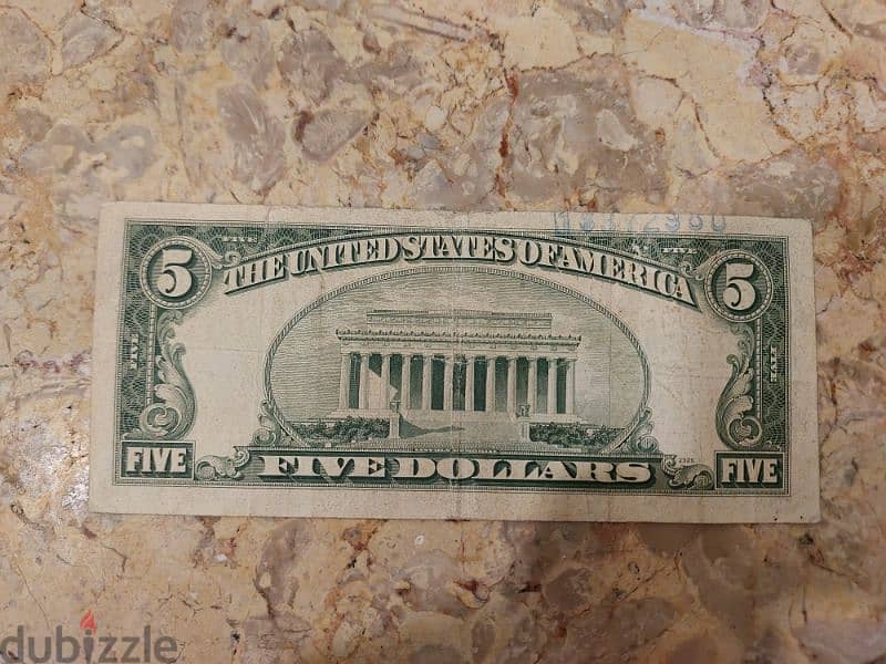 USA Silver Five Dollars Banknote Memorial President  Lincoln 1953 1