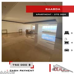 Apartment for sale in baabda 370 SQM REF#MS82028