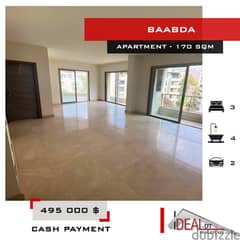 Apartment for sale in baabda 170 SQM REF#MS82029