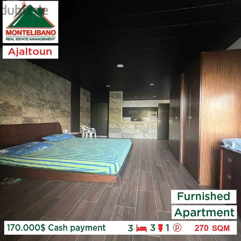 170,000$ Cash payment!! Apartment for sale in Ajaltoun!! 2