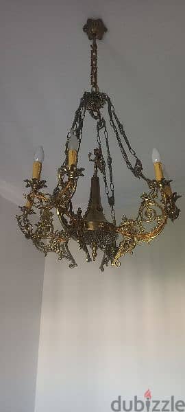 old Bronze Chandelier 1