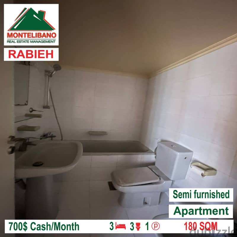 Semi furnished apartment for rent in  RABIEH!!! 5