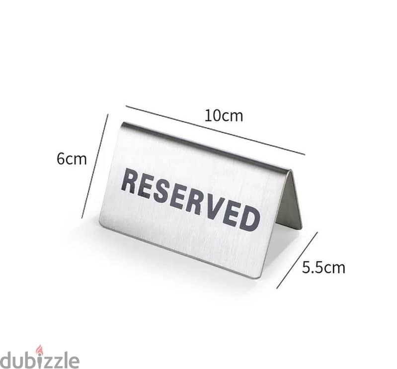 Stainless Steel Table Reservation, 10x6x5.5cm 2.50 USD  Check our cata 0
