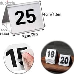 Stainless Steel Table Number, 5x4x3.5cm, Available 1-72 2.00 USD  Chec