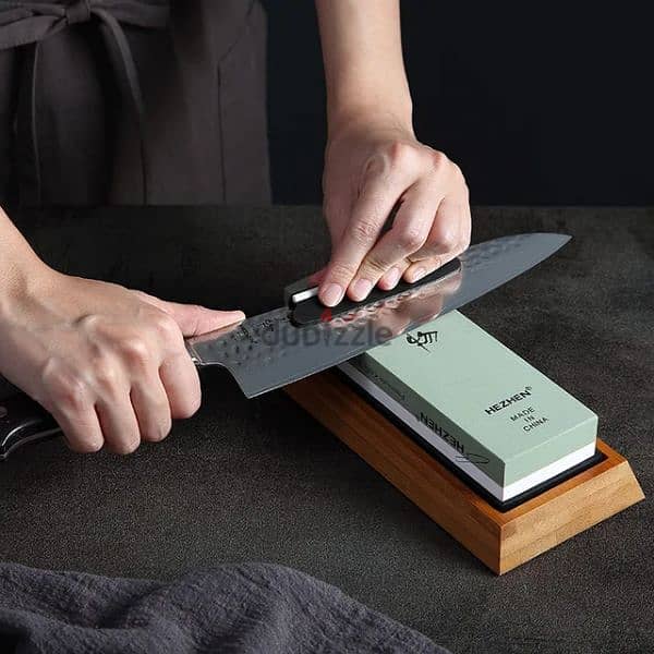 Professional Damascus japanese chef knife / knife sharpener whetstone 8