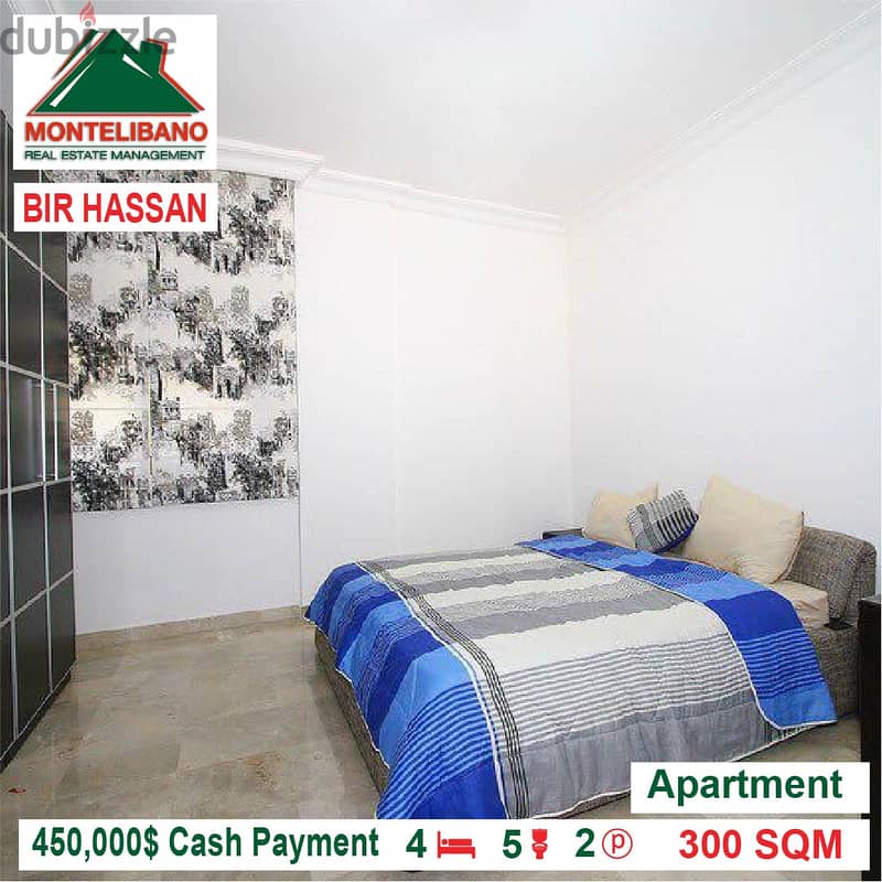 450,000$ Cash Payment!!! Apartment for sale in Bir Hassan!!! 2