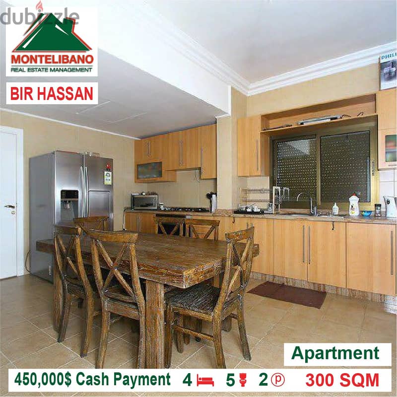 450,000$ Cash Payment!!! Apartment for sale in Bir Hassan!!! 4
