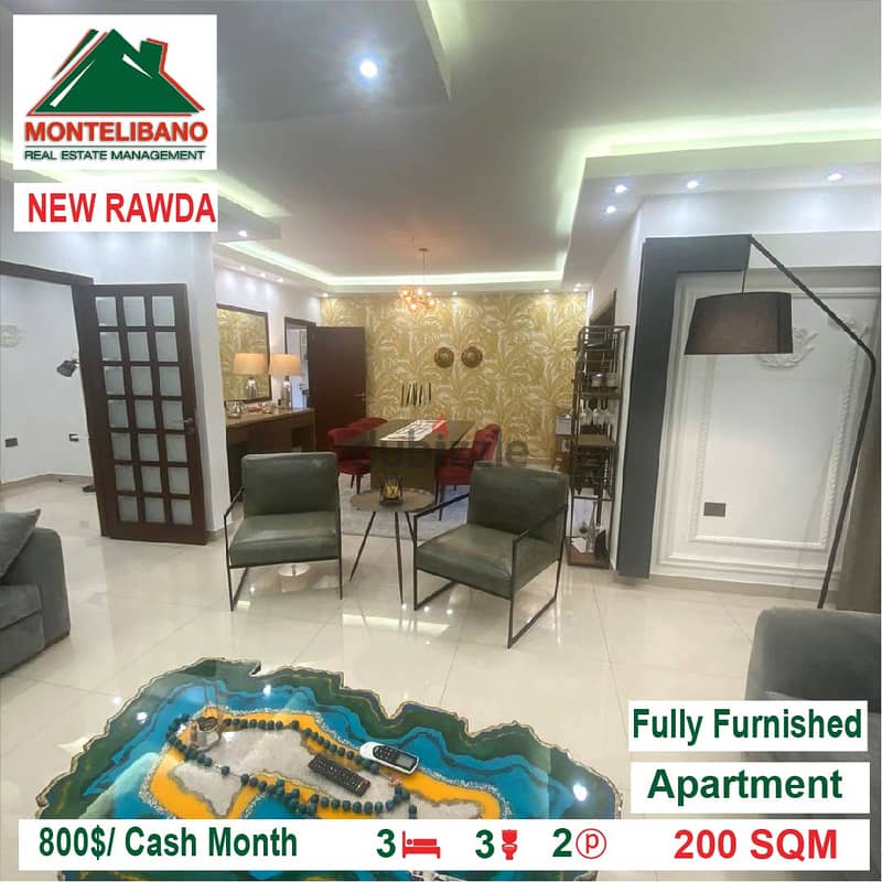 800$/Cash Month!!! Apartment for rent in New Rawda!!! 1