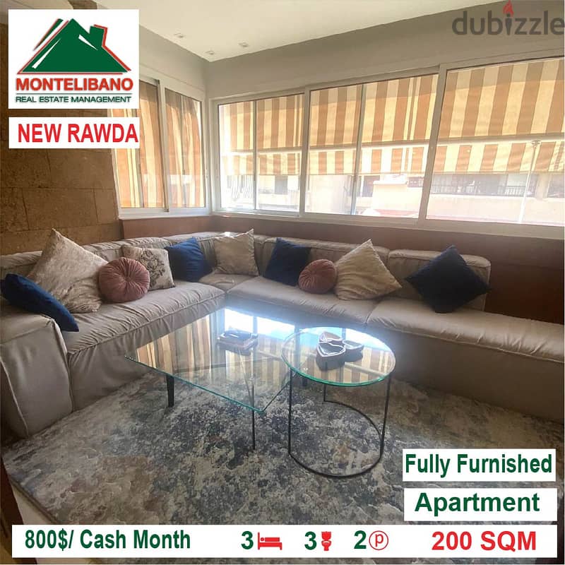 800$/Cash Month!!! Apartment for rent in New Rawda!!! 2