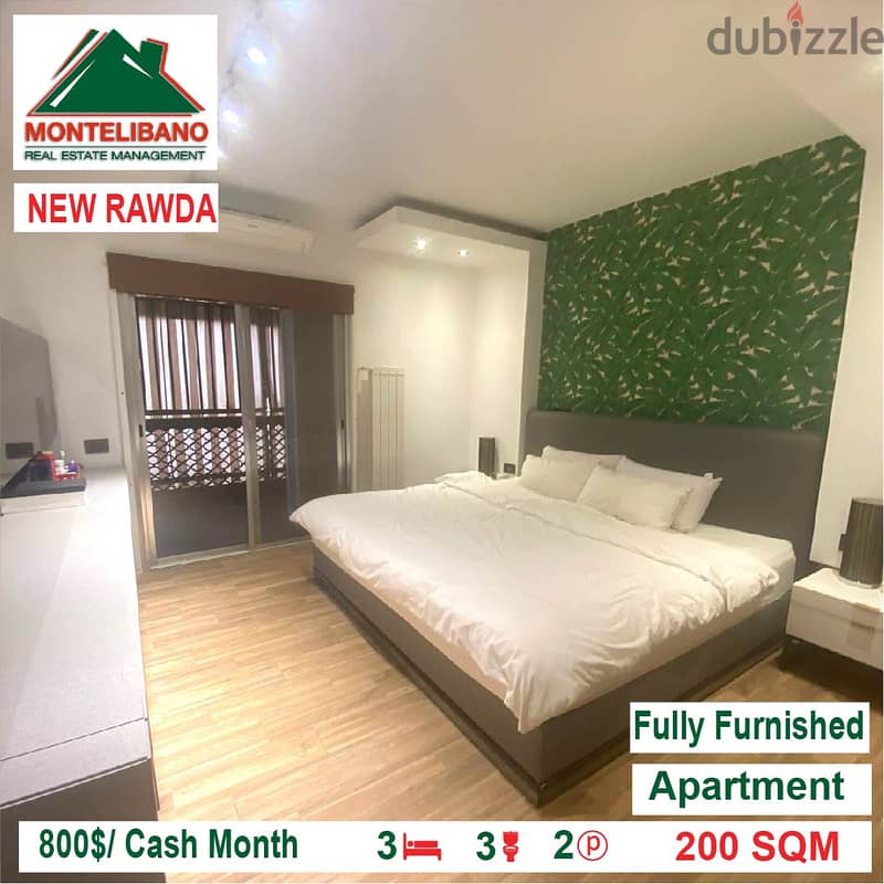 800$/Cash Month!!! Apartment for rent in New Rawda!!! 3