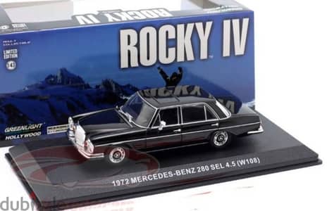 Mercedes 280SEL (Rocky IV) diecast car model 1;43.