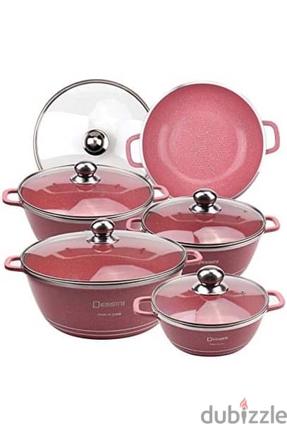 Dessini cooking pots set/طقم طناجر ١٠ قطع 2