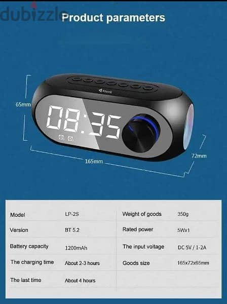 kisonli Bluetooth speaker alarm clock 9
