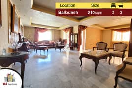 Ballouneh 210m2 |Apartment For Sale | Luxury | Mountain View |