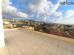 200 Sqm+Terrace | Roof in Awkar | Mountain and Sea view