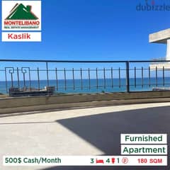 500$ Cash payment!! Apartment for rent in Kaslik!!