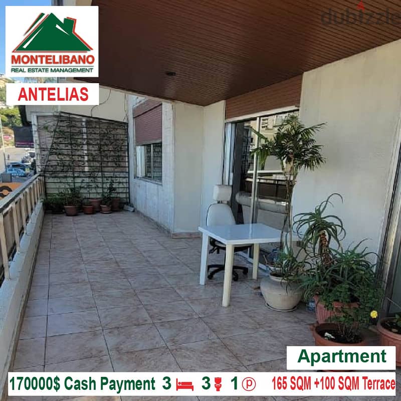 170,000$ Cash!! Apartment for Sale in ANTELIAS!! 4