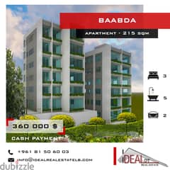 Apartment for sale in baabda 215 SQM REF#MS82034