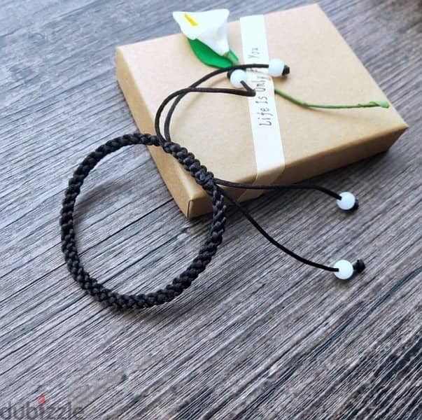 Minimalist braided bracelet Black 1