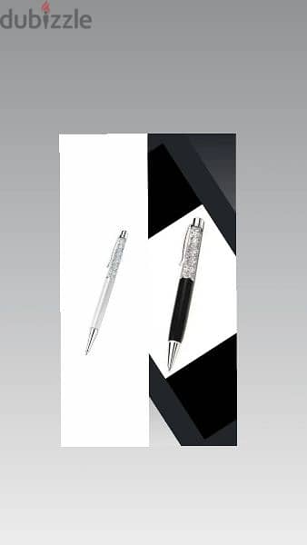 crystalline pen original swarovski no bag no box black white 6