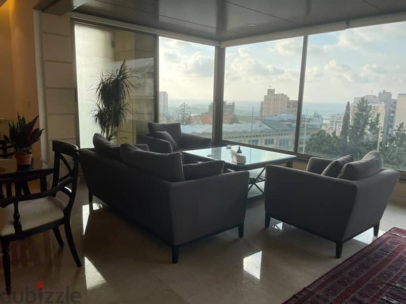 Furnished 260m2 apartment+ view for rent in Achrafieh, facing Sagesse! 8