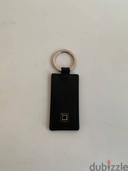 St. Dupont genuine leather black key chain Porte-cle 1