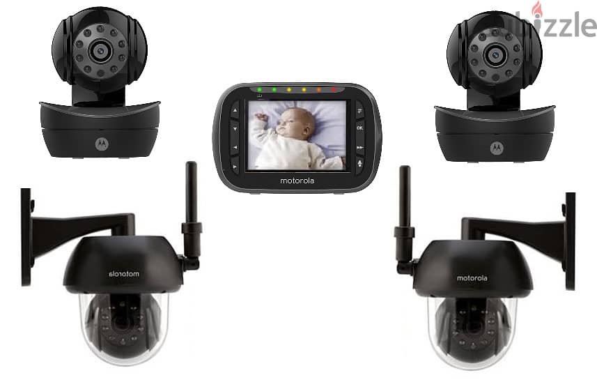 Motorola ip camera baby monitor with lcd screen 4 camera 0