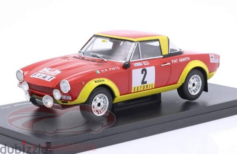 First Abarth 124 (Rally Portugal 1974) diecast car model 1:24. 1