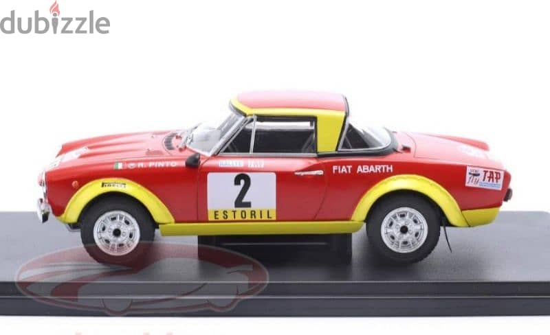 First Abarth 124 (Rally Portugal 1974) diecast car model 1:24. 2