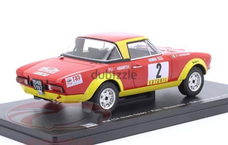 First Abarth 124 (Rally Portugal 1974) diecast car model 1:24. 3