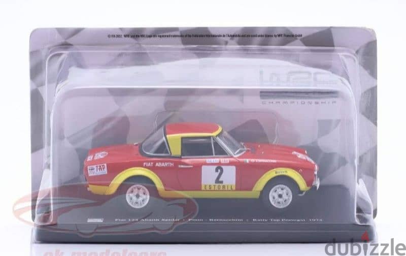 First Abarth 124 (Rally Portugal 1974) diecast car model 1:24. 5