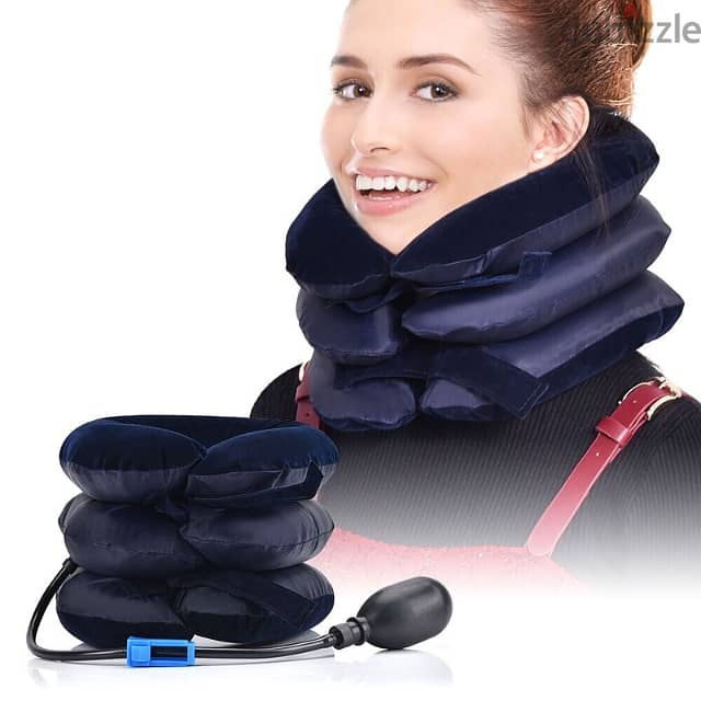 Cervical Traction Neck Pillow with Air Pump for Neck & Shoulders 10